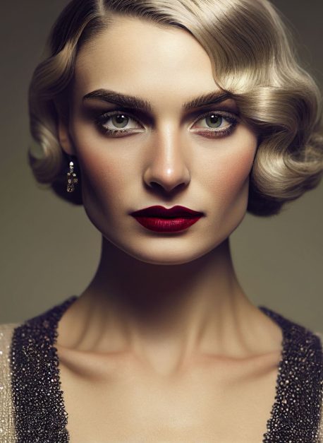 Portrait of beautiful elegant woman, retro style. AI generated i Portrait of beautiful elegant woman, retro style. AI generated i